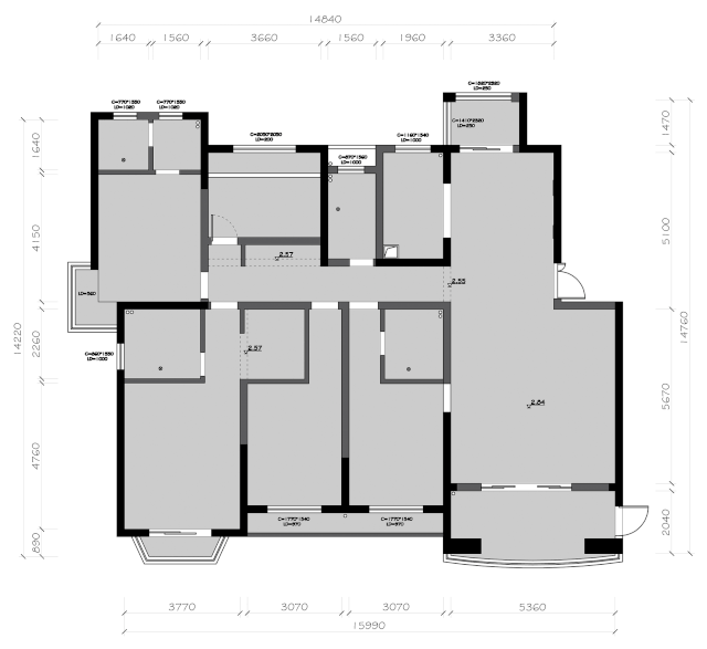 138㎡现代主义3室2厅，高级黑白灰诠释大宅风范