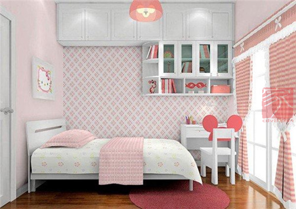 儿童房间色彩搭配技巧：女生儿童房设计与室内装修